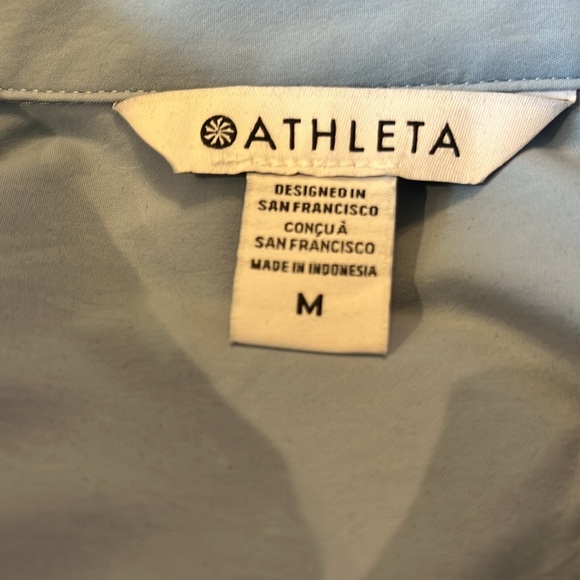 NWT Athleta Oversized Poplin Shirt - blue button up Sz M - Picture 13 of 13